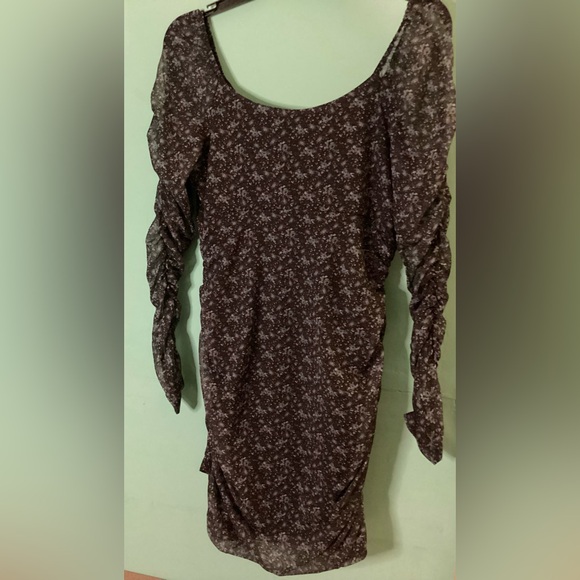 Hollister Mesh Sheer Long Sleeve Mini Bodycon Dress Size Medium NWOT - Picture 4 of 12